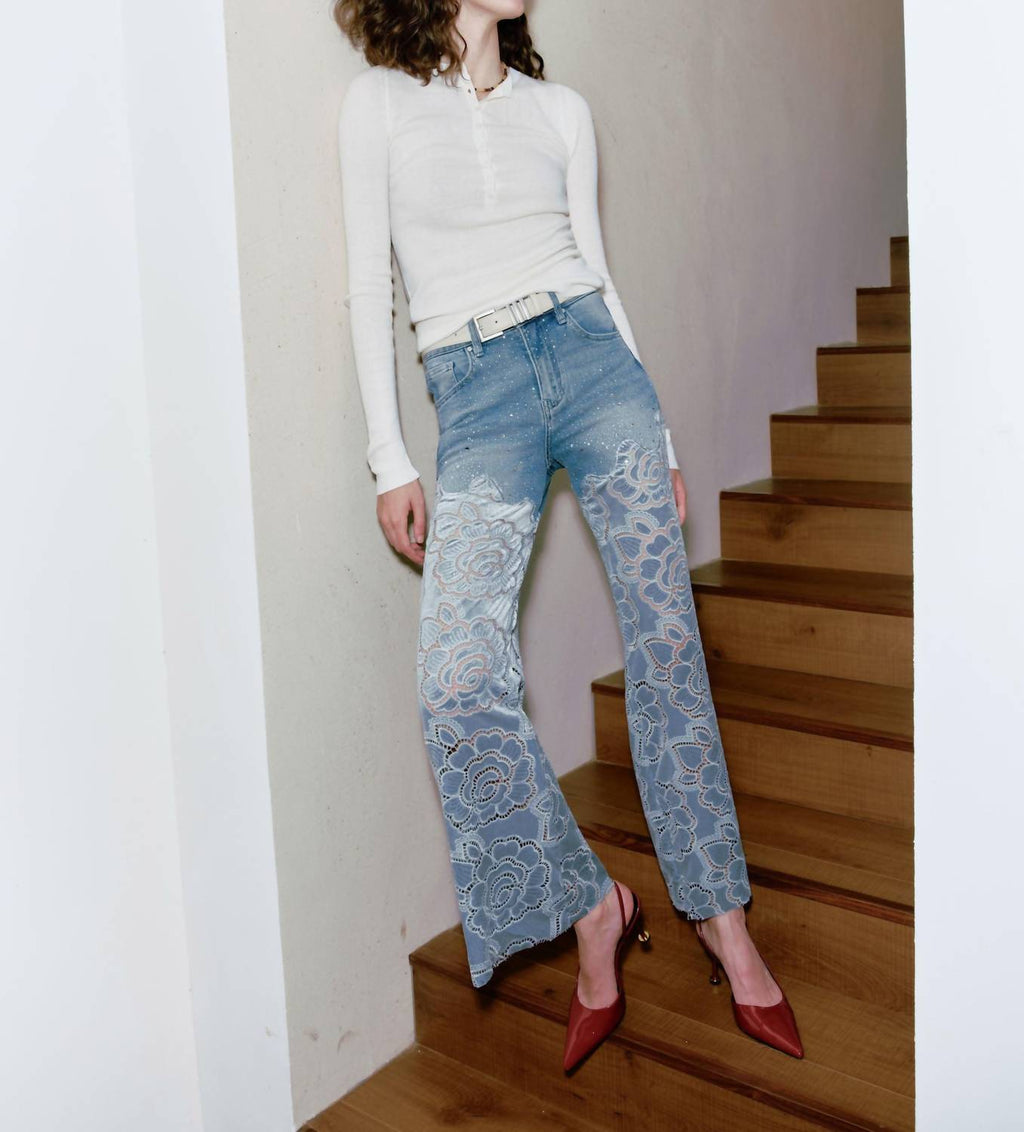 Bayeas - Retro Wide Leg Jeans