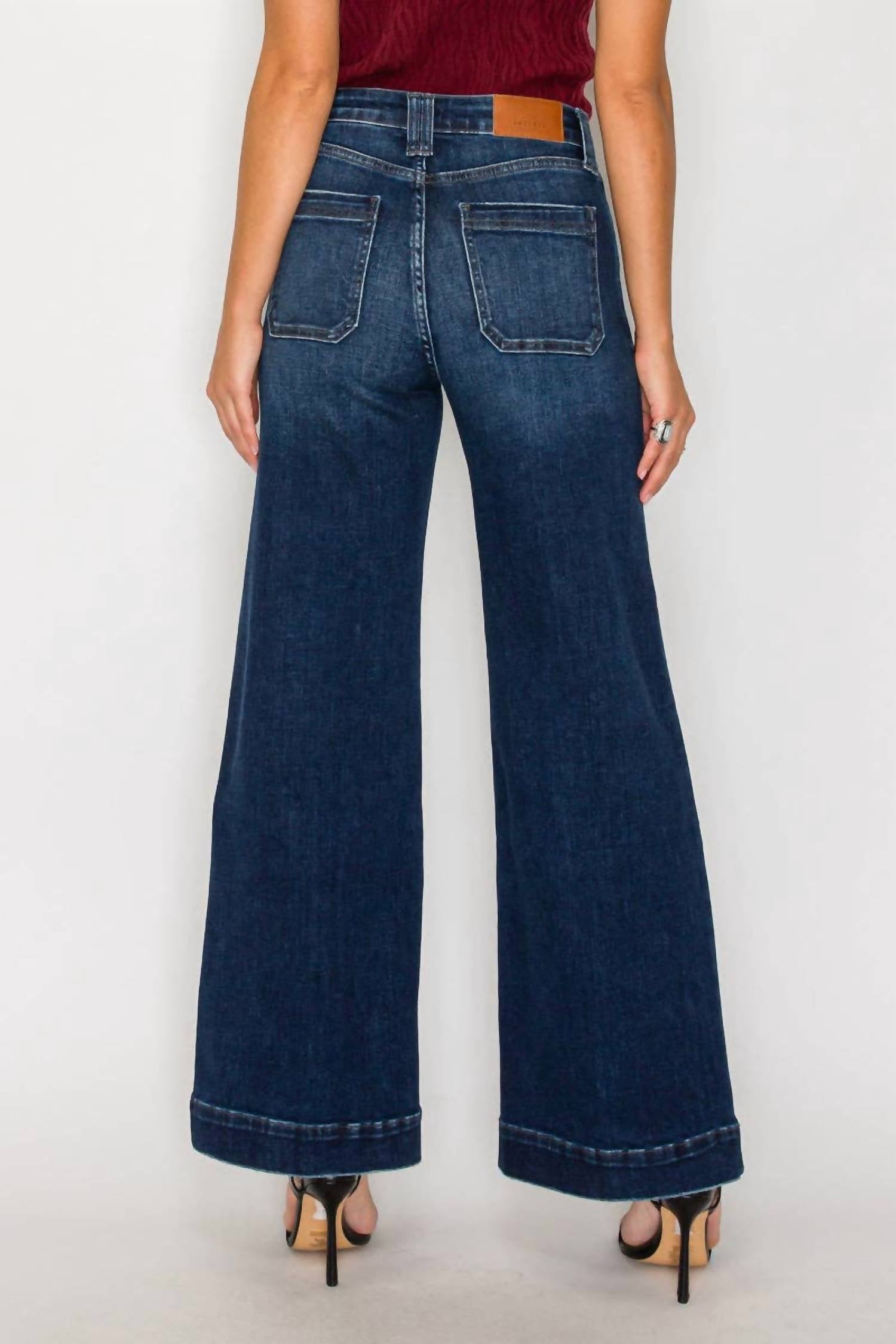 Artemis Vintage - Bella High Rise A Line Wide Leg Jean