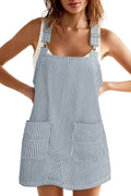 Women's Summer Adjustable Strap Striped Overall Dress