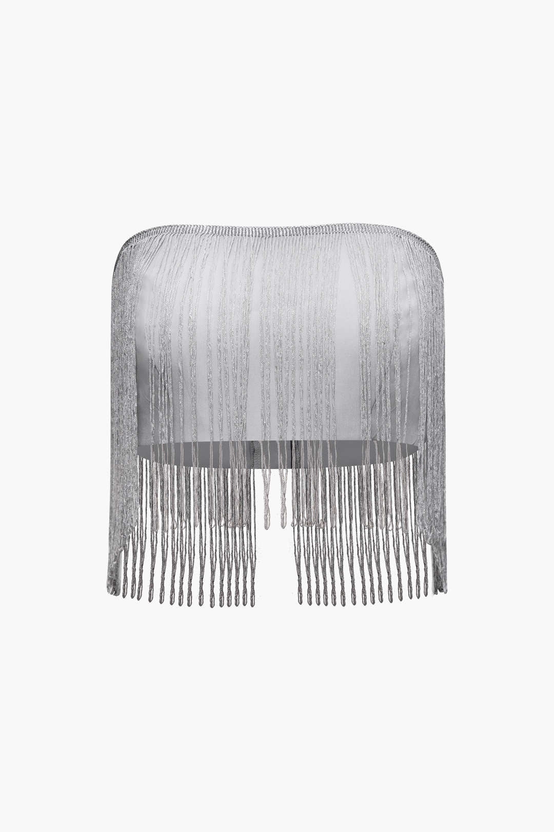 Fringe Hem Tube Top And Mini Skirt Set