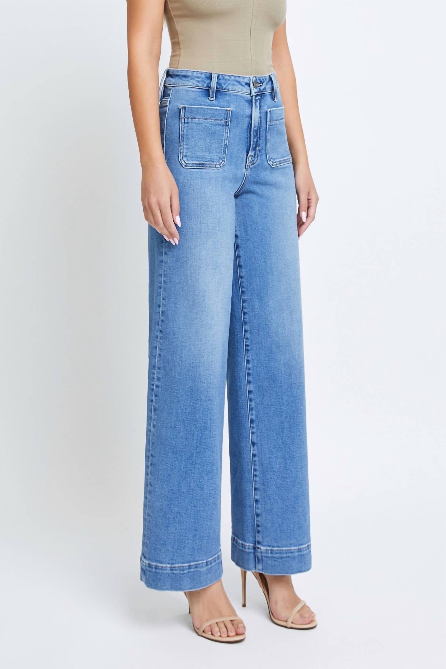Hidden - Nori Front Pocket Wide Leg Jeans