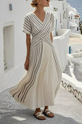 Loose Striped Print Dress
