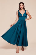 Size 10. MAGGIE MIDI DRESS - TEA LENGTH A-LINE DRESS - FRENCH NAVY - FINAL SALE