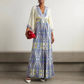 Printed Crepe Maxi Dress