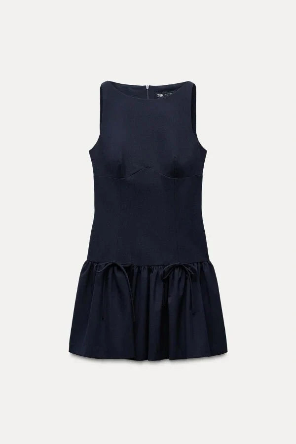Florence Bow Ruffle Mini Dress