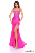 88101 - Amarra - Fitted Hot Stone Dress With Sweetheart Neckline