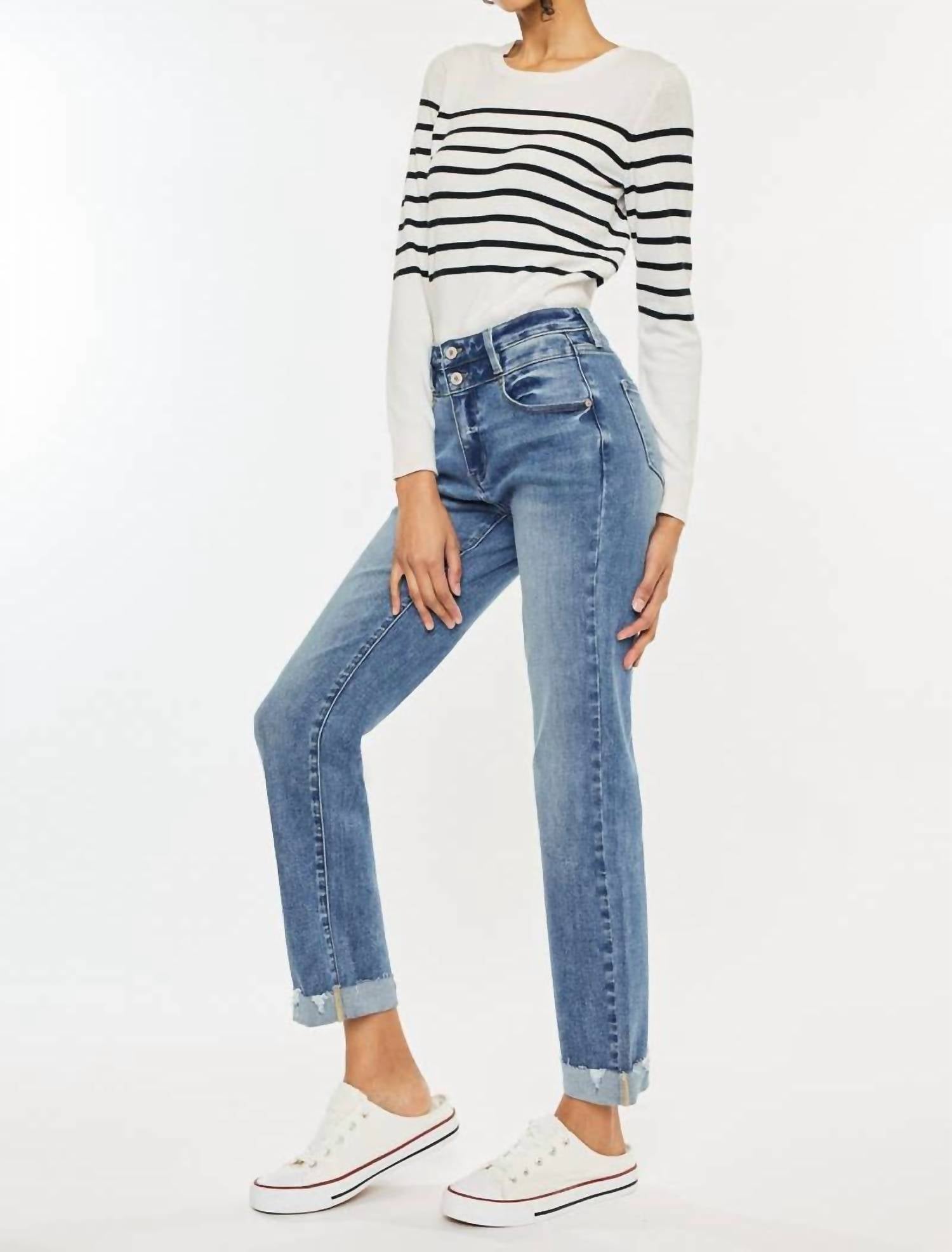 Kancan - Kiana High Rise Slim Straight Jeans