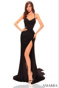88760 - Amarra - Fitted Jersey Dress With Corset Bodice
