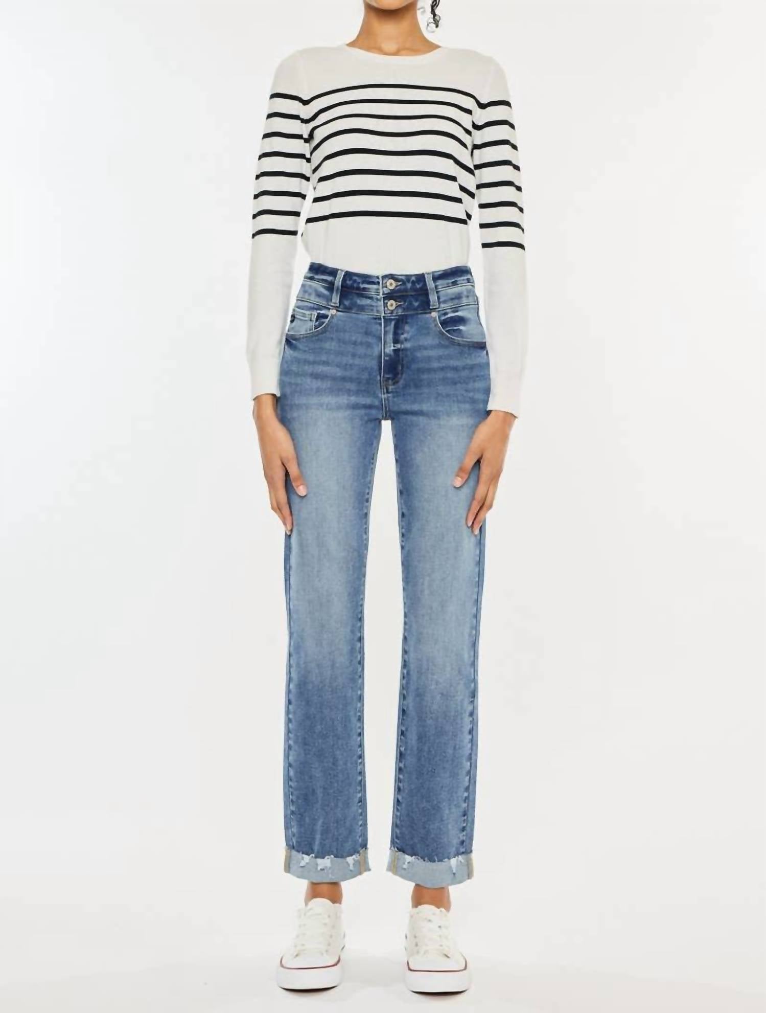 Kancan - Kiana High Rise Slim Straight Jeans