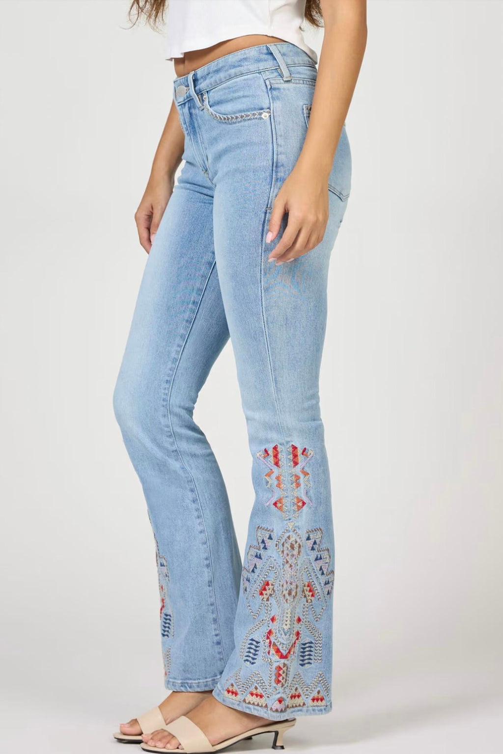 Dear John Denim - Jaxton Mid Rise Embroidery Jean