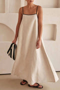 Classic Holiday Style Contrasting Suspender Dress