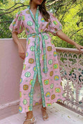 Holiday Seal Print Maxi Dress