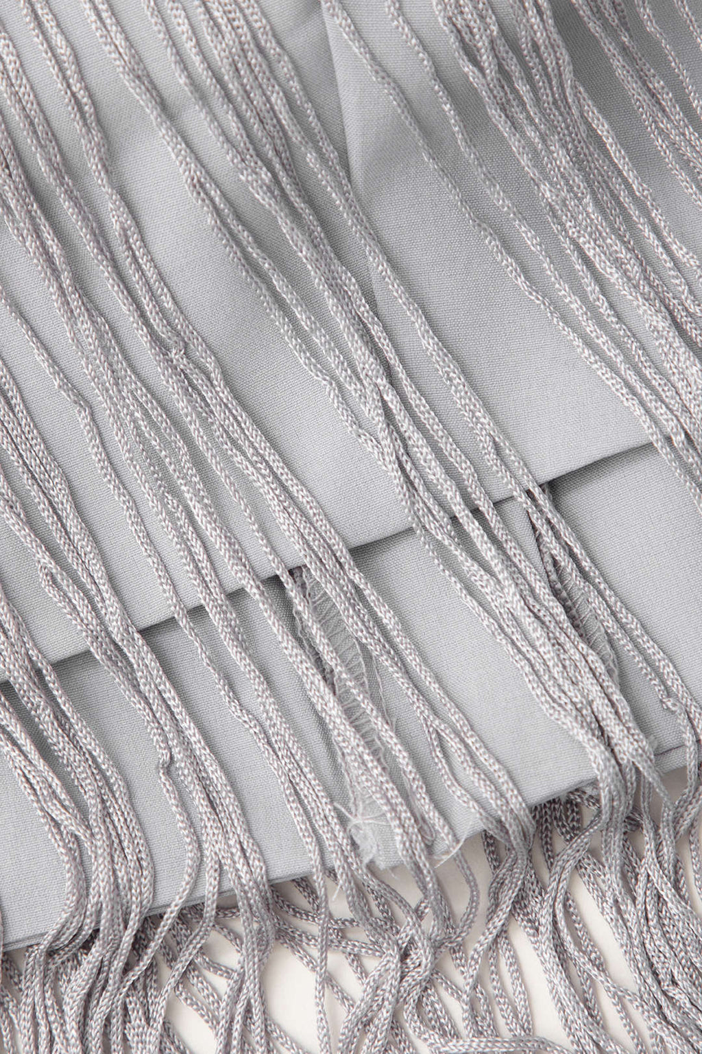 Fringe Hem Tube Top And Mini Skirt Set