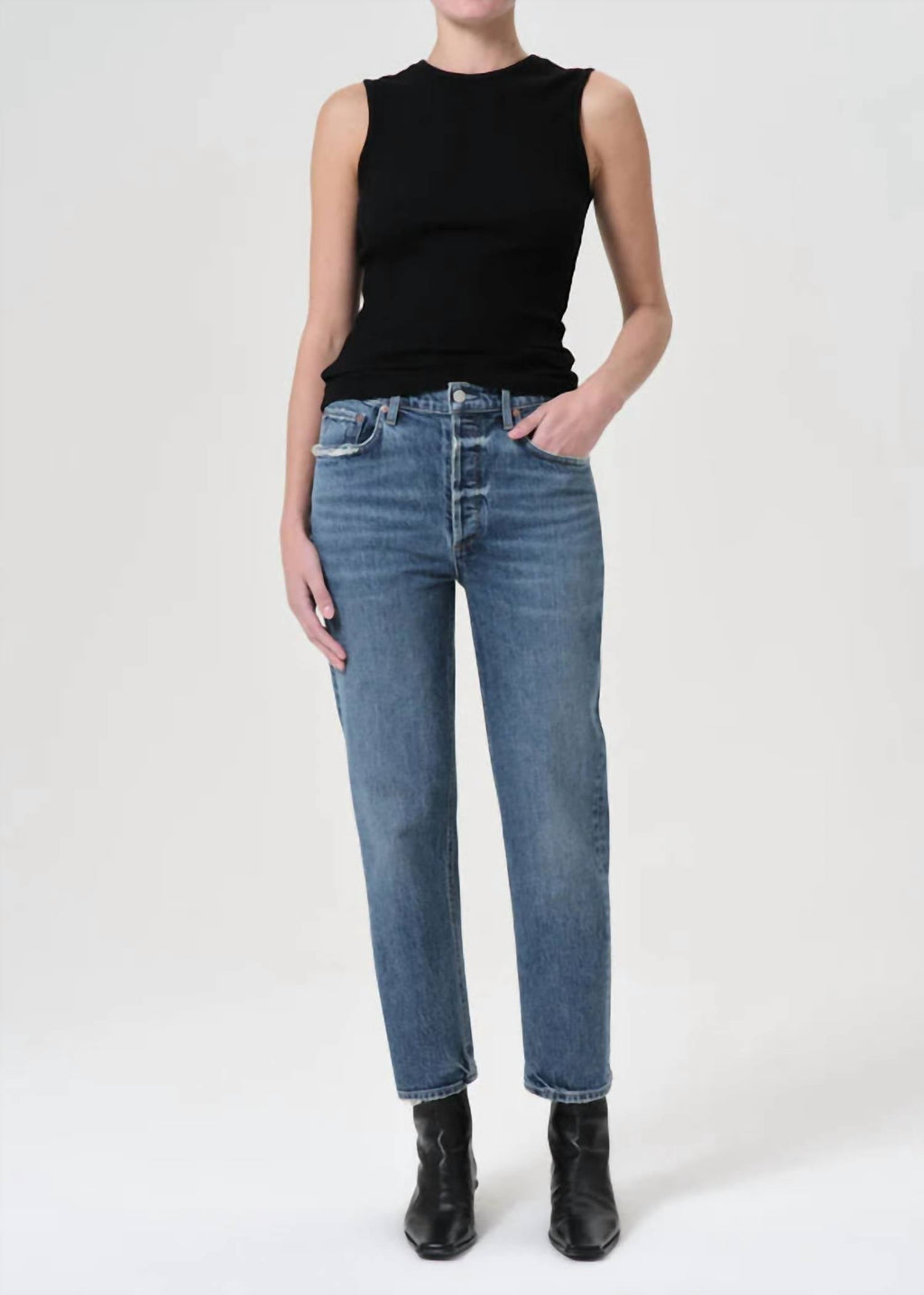 Agolde - Riley High Rise Straight Crop Jean