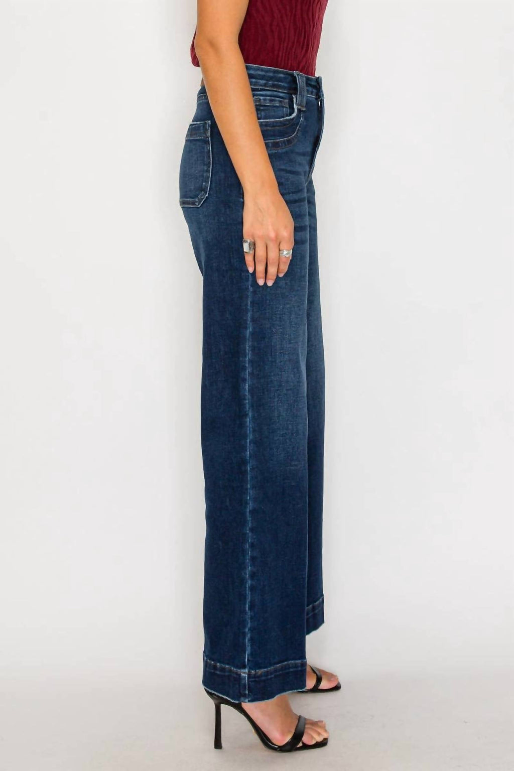 Artemis Vintage - Bella High Rise A Line Wide Leg Jean