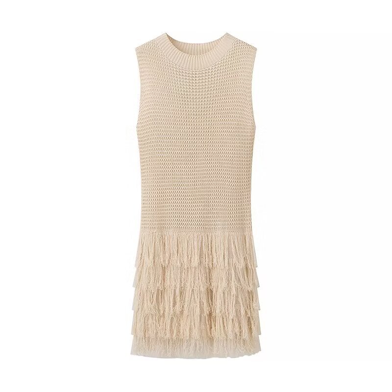 Tassel Cutout Mini Dress