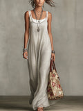 Light Gray Layered Lmit Maxi Dress With White Tank Dress