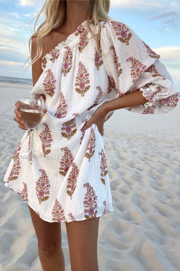 Casual Lantern Sleeve Dress