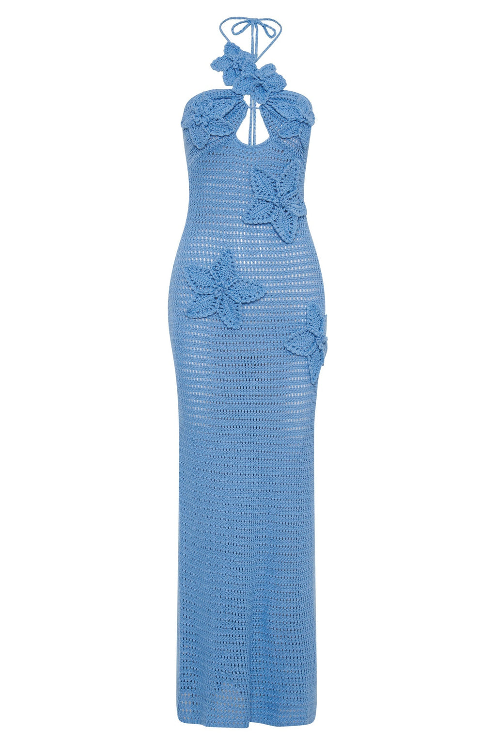 Beverly Floral Appliqué Crochet Maxi Dress