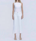 Vervet By Flying Monkey - Mid Rise Uneven Frayed Hem Cropped Straight Jeans