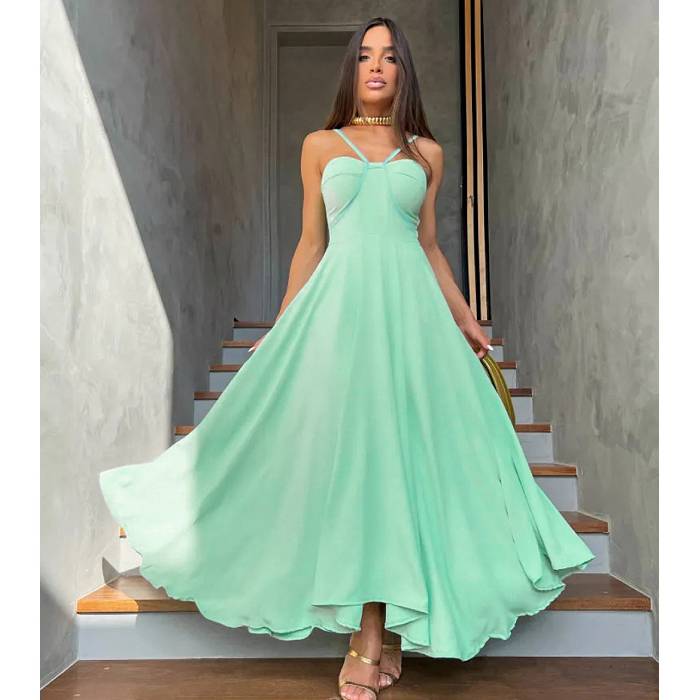 Halter Bandeau Maxi Dress