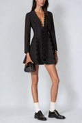 Adoeete Plunge Bow Bodycon Mini Dress