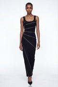 Aloysius Zipper Sleeveless Maxi Dress