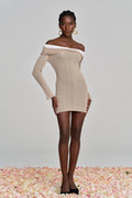Althea Off Shoulder Hayley Knit Mini Dress