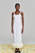 Alvis Bodycon Fringe Twist Knit Maxi Dress