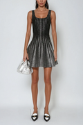 Ananya Stripe Sleeveless Ruffle Mini Dress