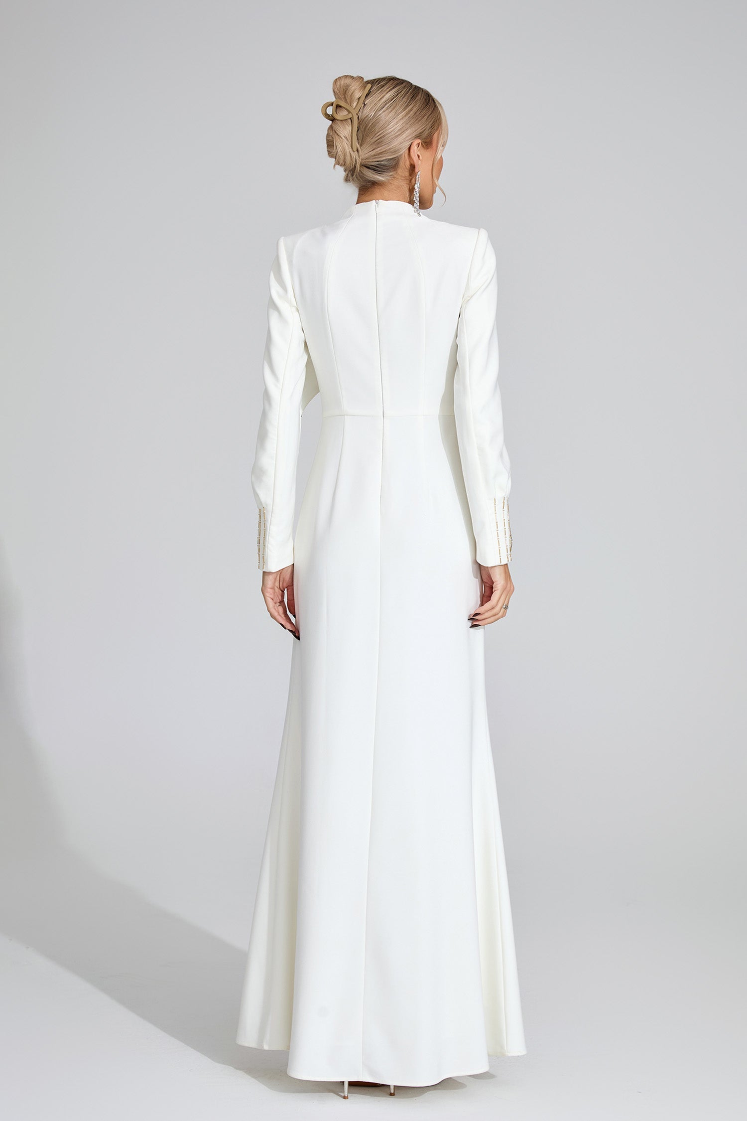 Andromeda  White Chain Maxi Dress