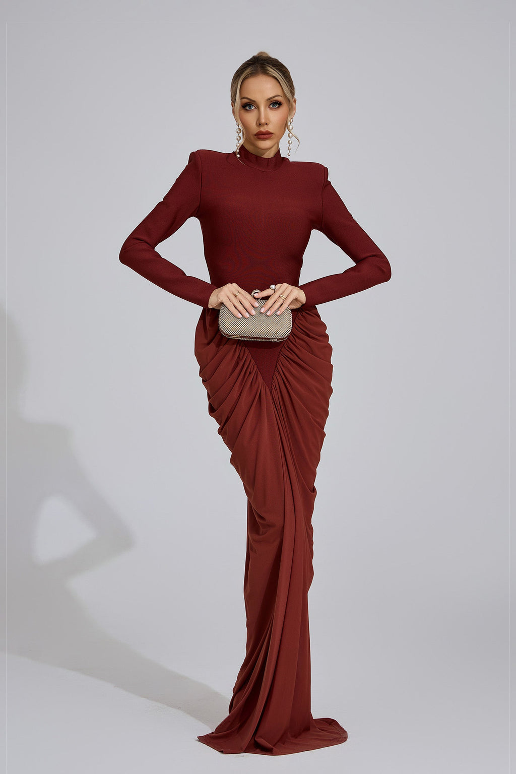 Aneira Sienna Ruching Maxi Dress