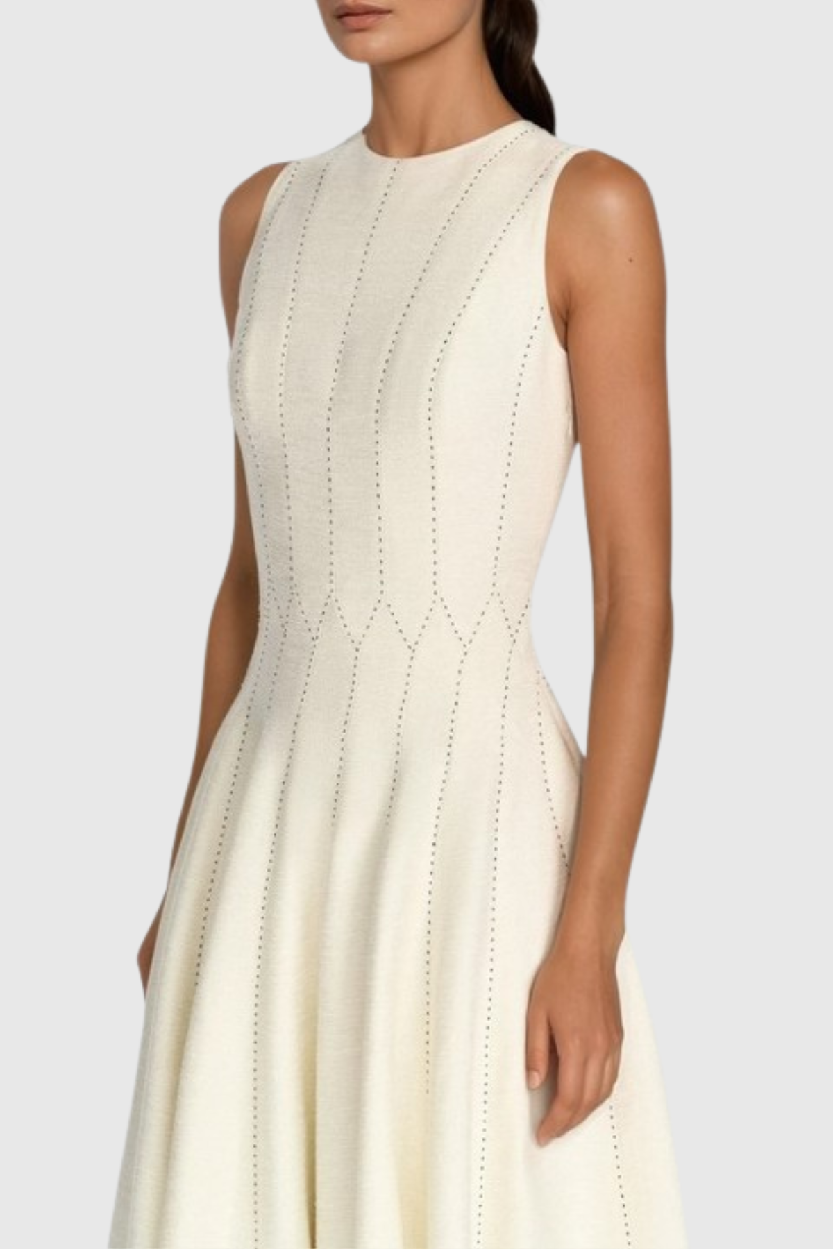 Anise Sleeveless Shirred Textured Maxi Dress
