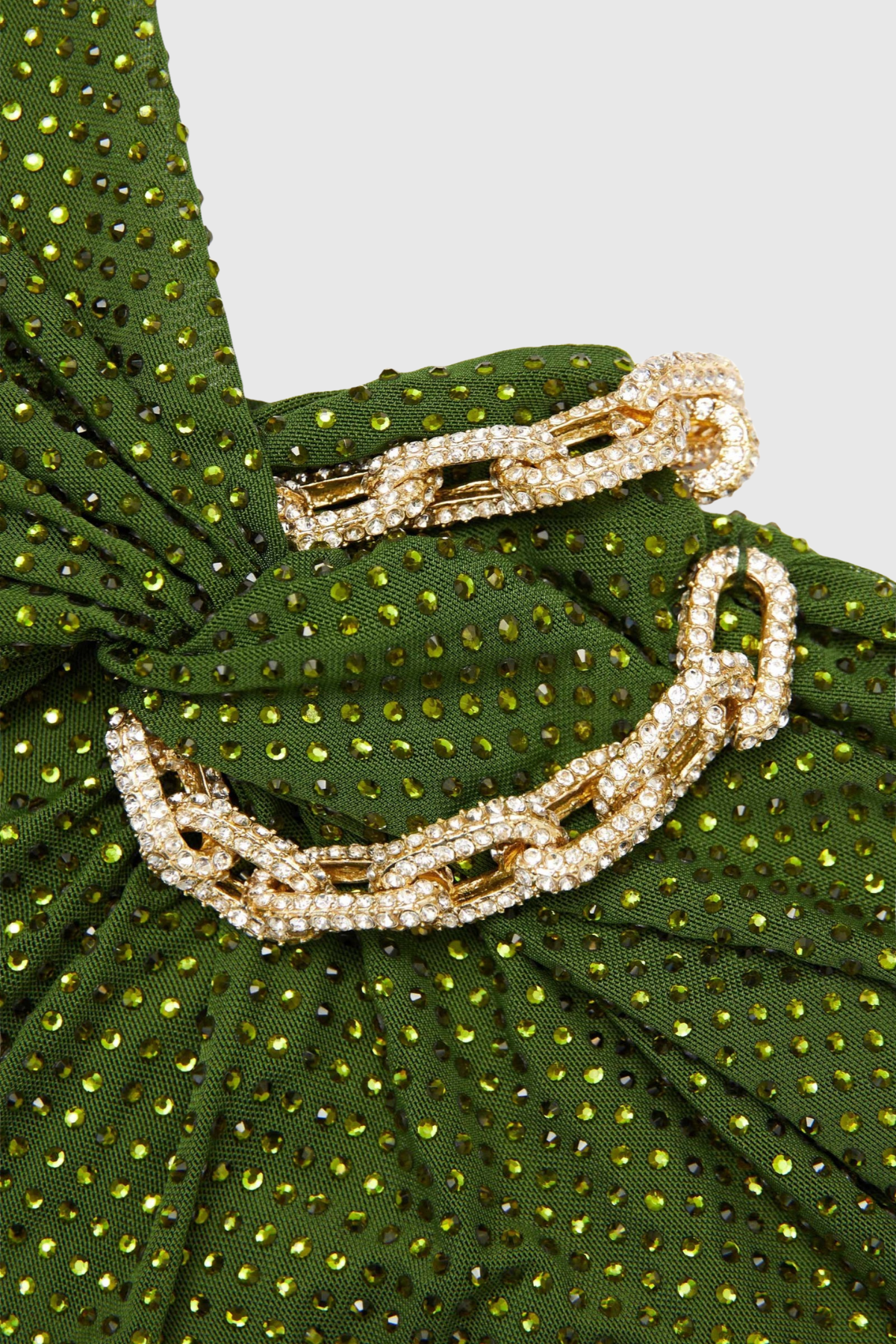 Aquila Crystal Embellished Cutout Maxi Dress - Green