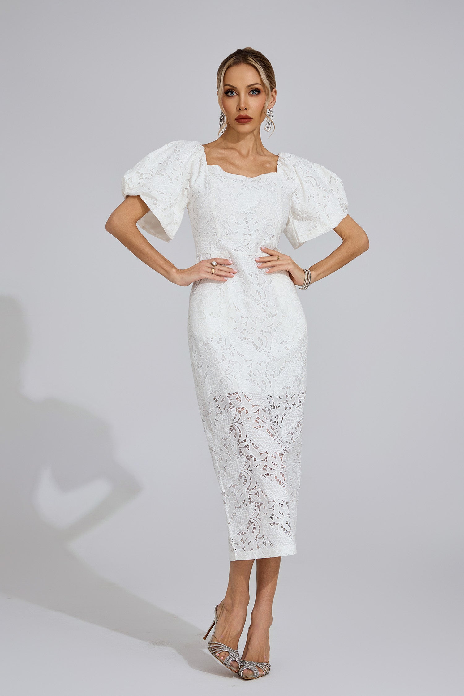 Arianell White One-Shoulder Maxi Dress