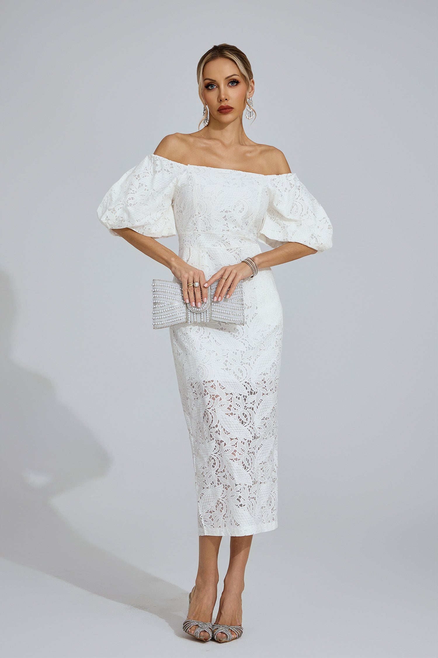 Arianell White One-Shoulder Maxi Dress