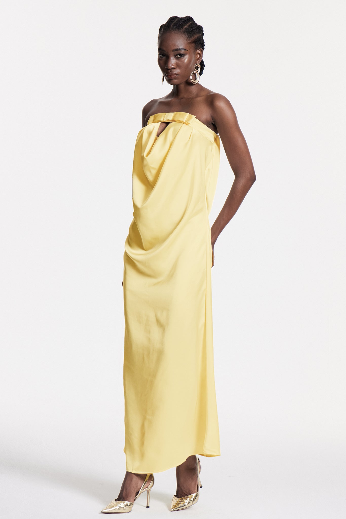 Ashorn Strapless Bow Maxi Dress