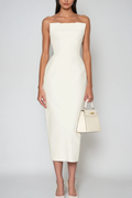 Bastien Strapless Maxi Dress In White