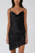 Batul Crocodile Pattern Spaghetti Mini Dress