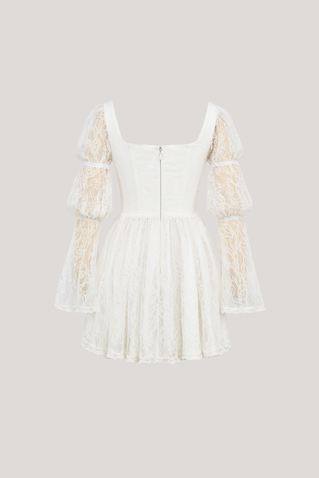 Bethania Lace Floral Ruch Mini Dress