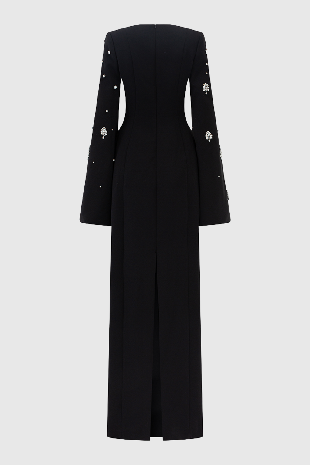 Bettina Crystal Embellished Split Sleeve Maxi Dress