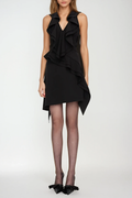 Bjarke Ruffle Asymmetric Mini Dress
