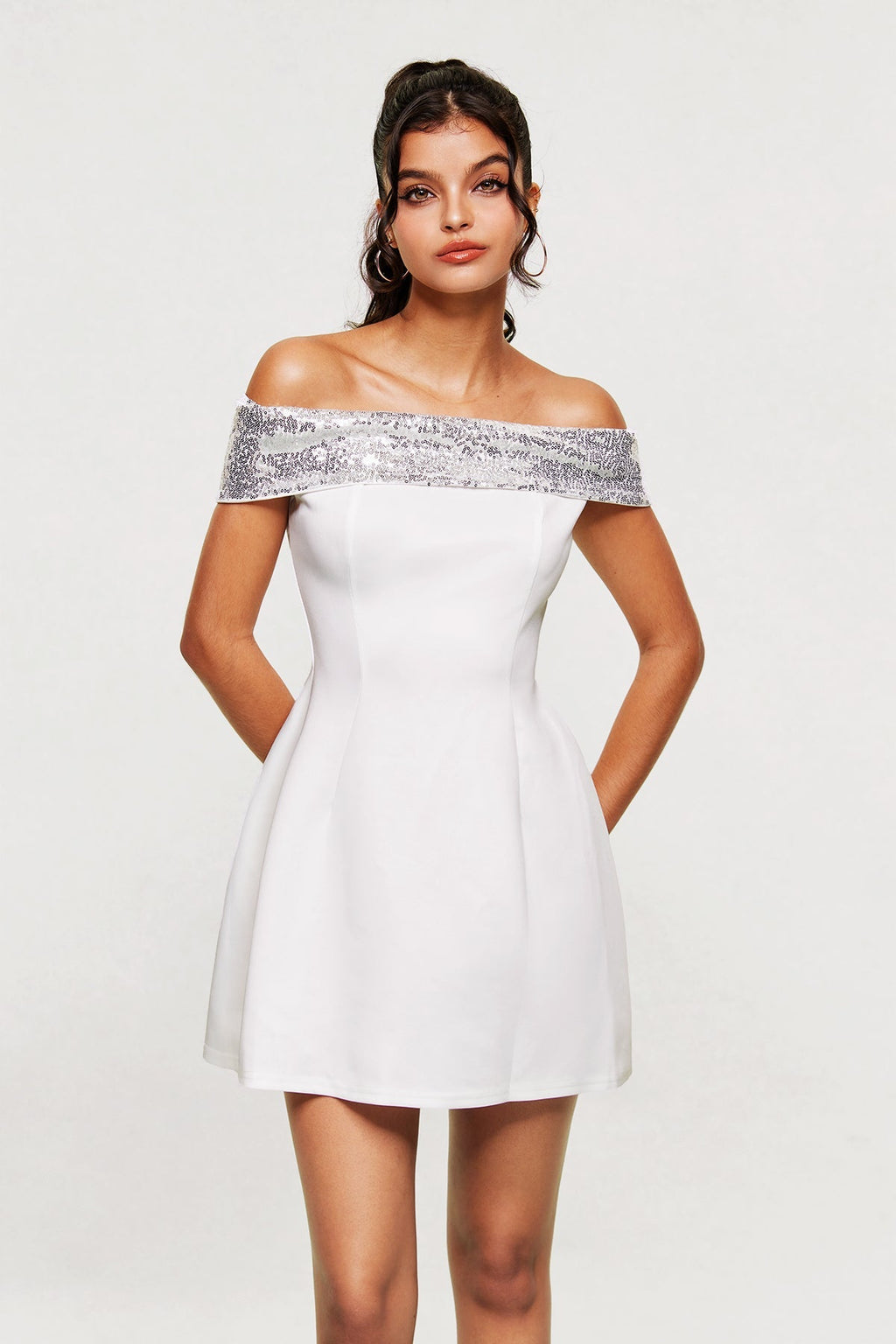 Blagovesta Strapless Sequin Mini Dress