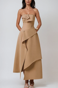 Bobby Strapless Asymmetric Maxi Dress