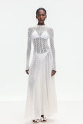 Boele Lace Stripe Maxi Dress