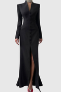 Bohama Buttoned Maxi Dress - Black