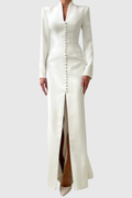 Bohama Buttoned Maxi Dress - White