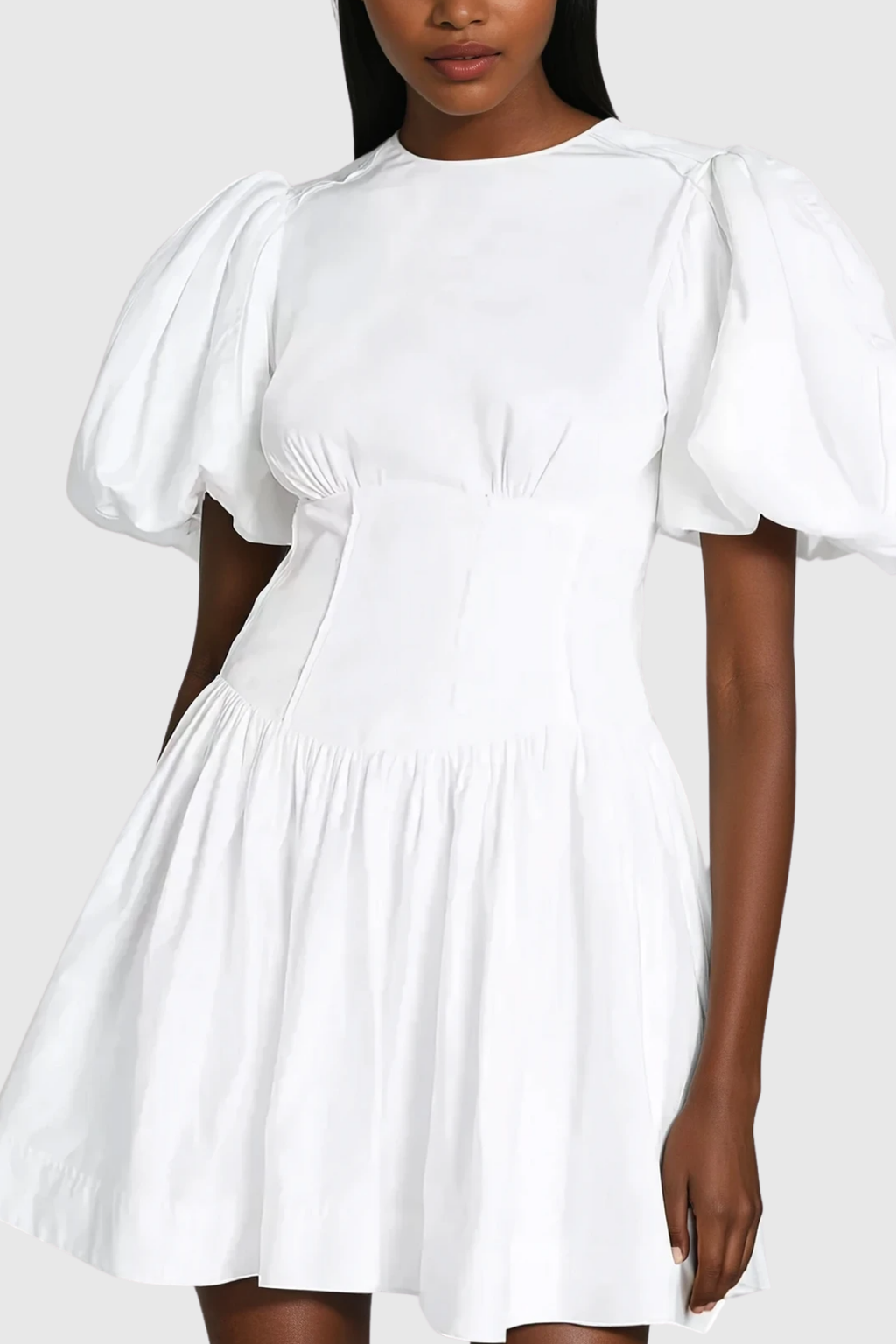 Boyka Balloon Sleeve Ruch Mini Dress