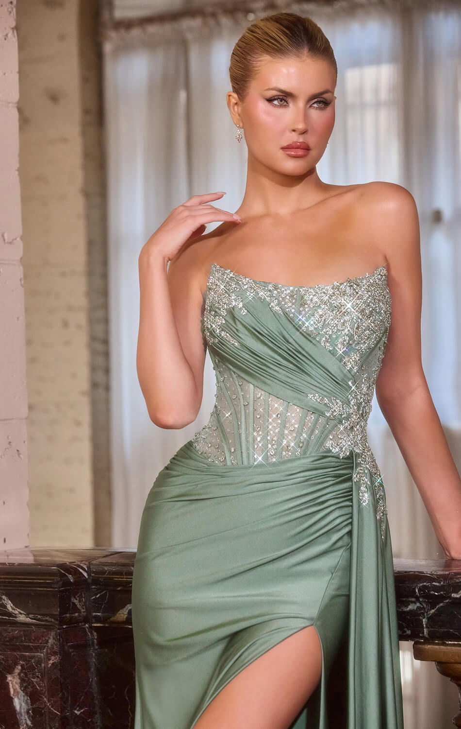 Femka Gown ¨C Draped Waist Strapless Dress