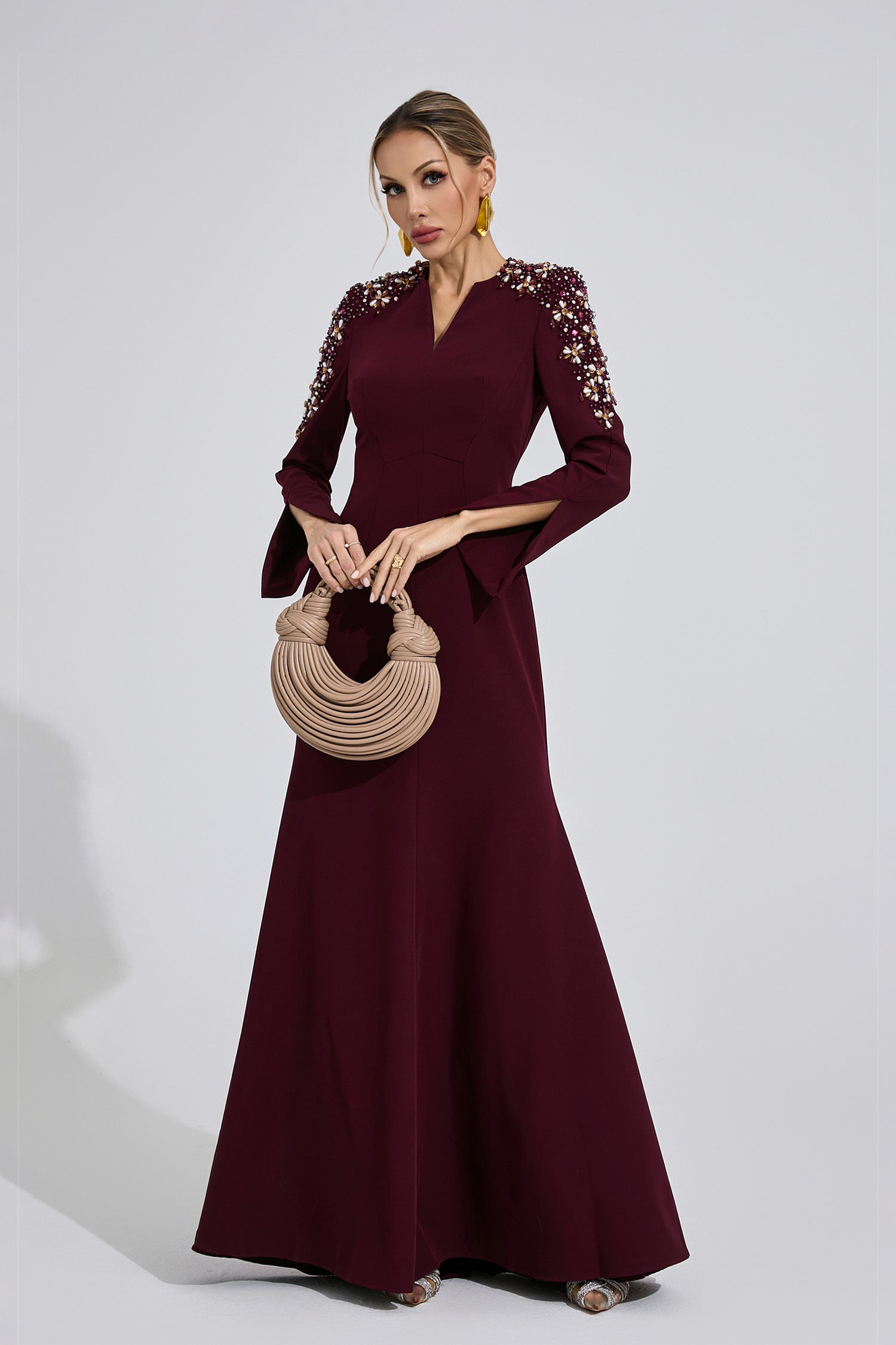 Calli Sienna Pearl Maxi Dress